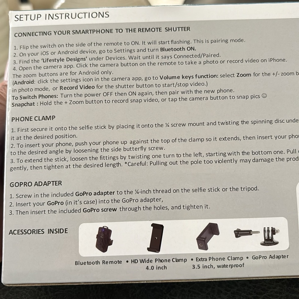 The Selfie Stand with tripod Stand for GOPRO-Smartphones - Picture 5 of 6